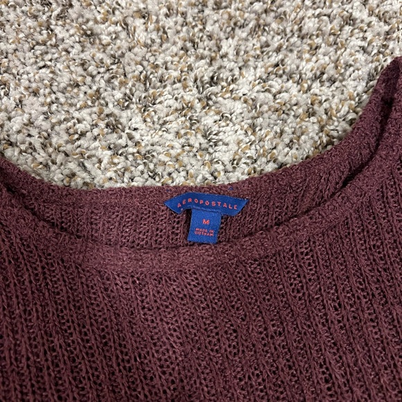 Aeropostale Women’s Cross Back Maroon Sweater - Picture 2 of 5